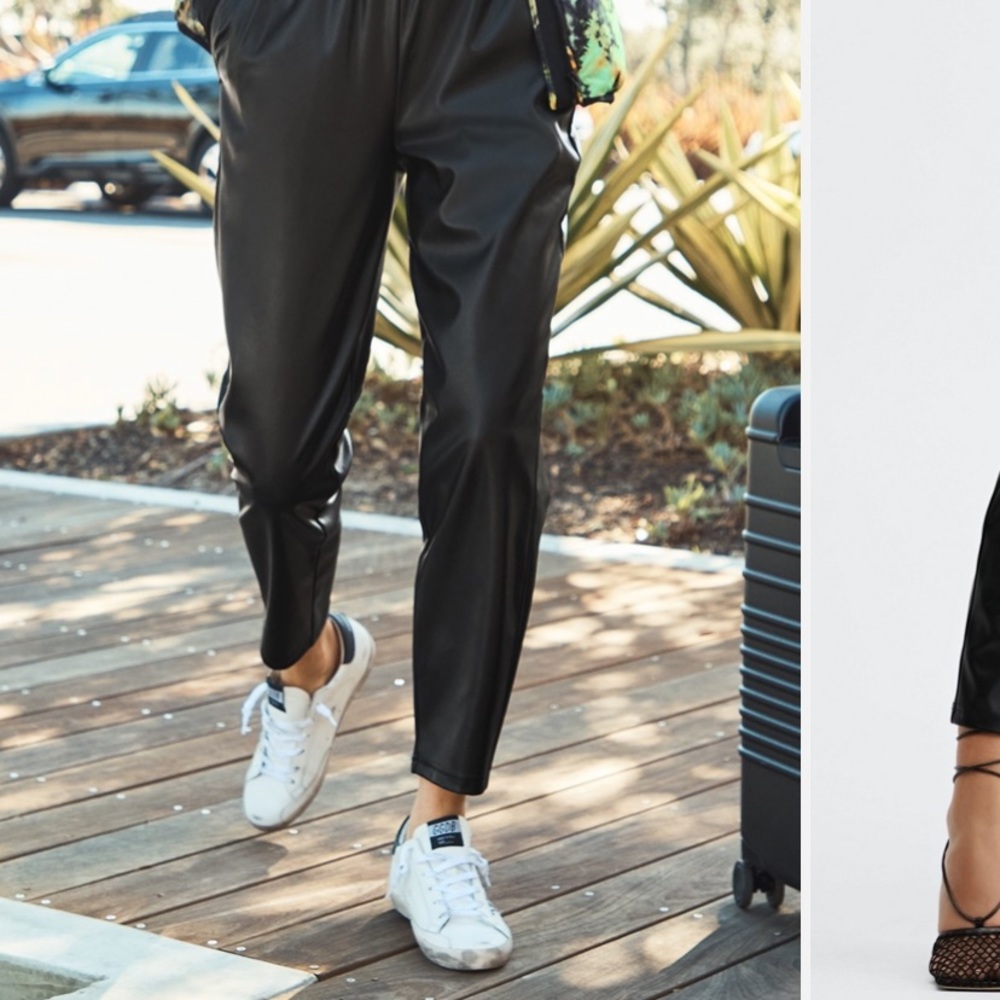 NWOT Fabletics vegan leather (polyurethane) pants